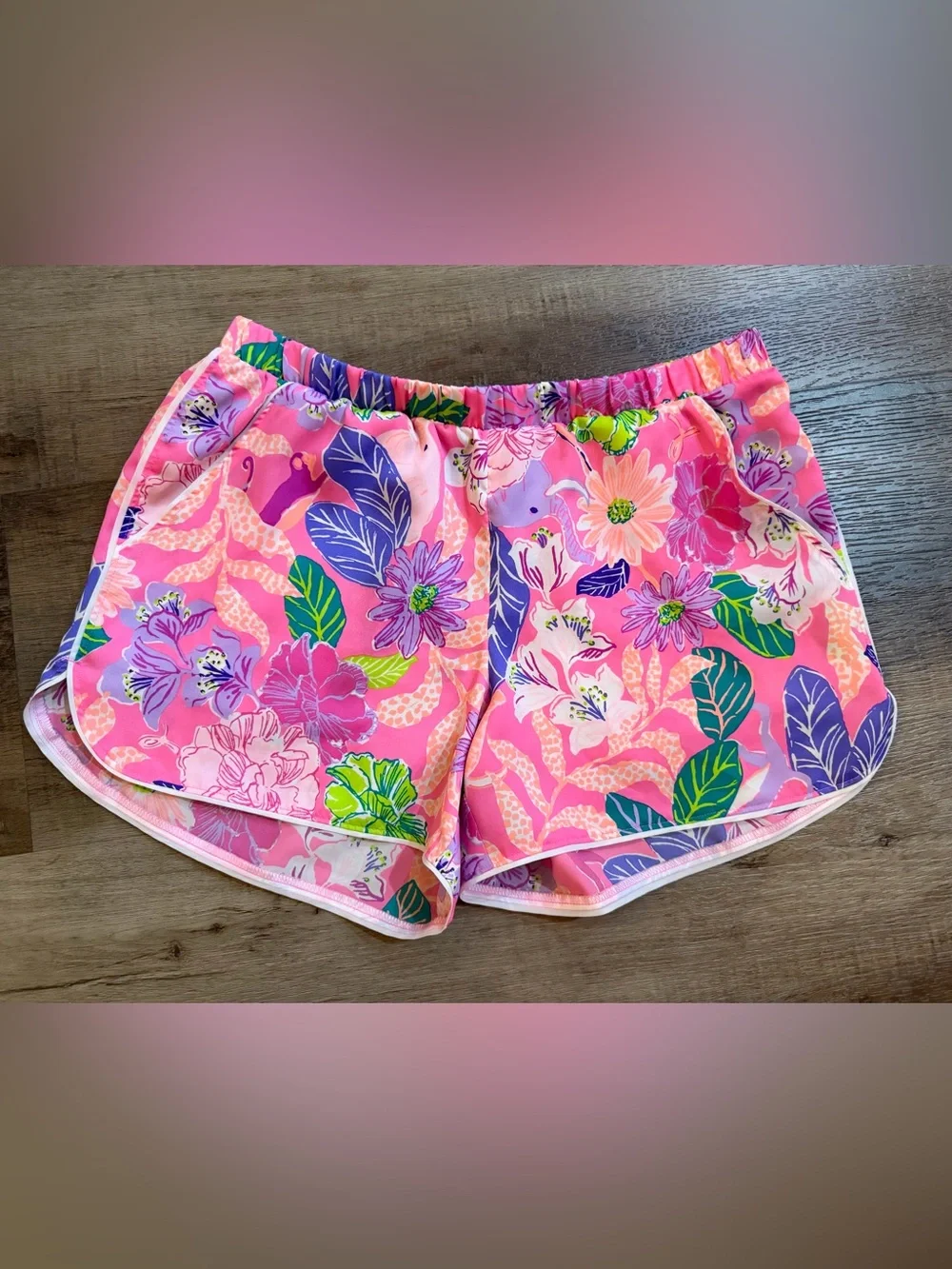 Lilly Pulitzer Teagan Tropical Floral Short Pajama Set🌸🐘 Size Small - Picture 14 of 15